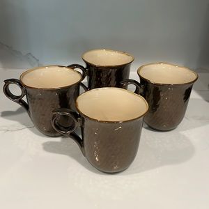 Bronze coffee mugs (set of 4)